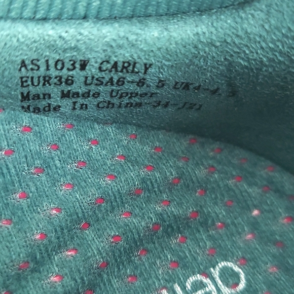 Aetrex Shoes, Sz 6, Carly Teal Blue, Arch Support, Stretch Fabric, Lace Up, NEW! - Picture 10 of 10